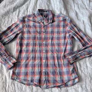 JCrew szL Flex long sleeve plaid button down shirt